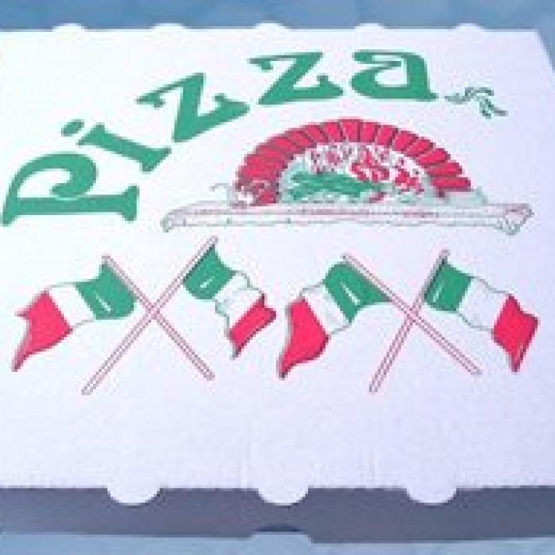Italienische Pizzakarton 22x22x3 cm